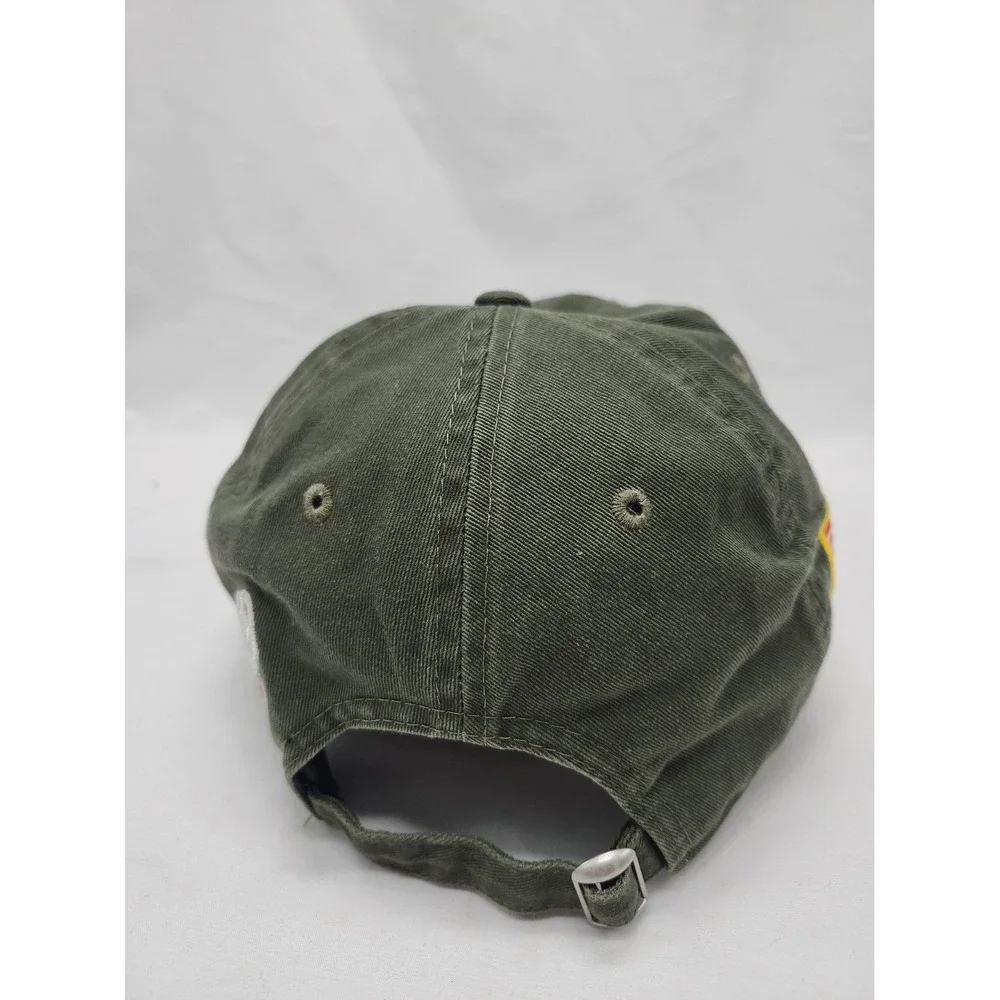 Baltimore Ravens Hat Cap Strap Back Green Logo Salute To Service American Flag